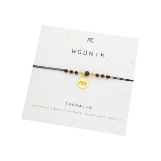 Bransoletka znak zodiaku Wodnik z turmalinami
