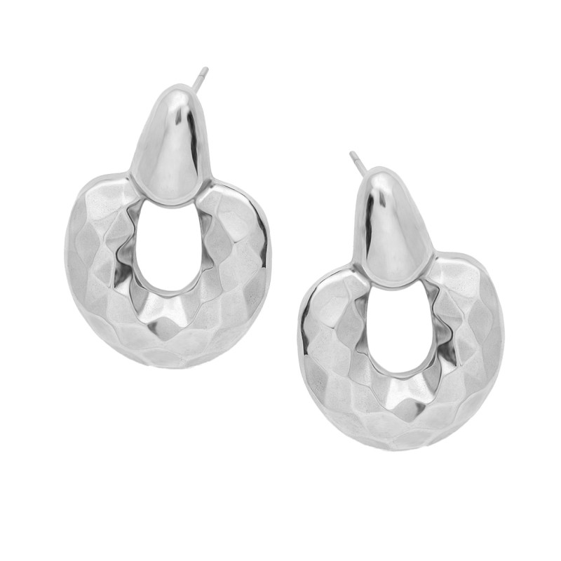 Kolczyki VIRAL dmuchana tafla koloru srebrnego