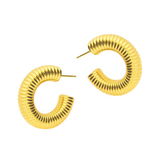 Kolczyki VIRAL pół kółka sprężyna dmuchana