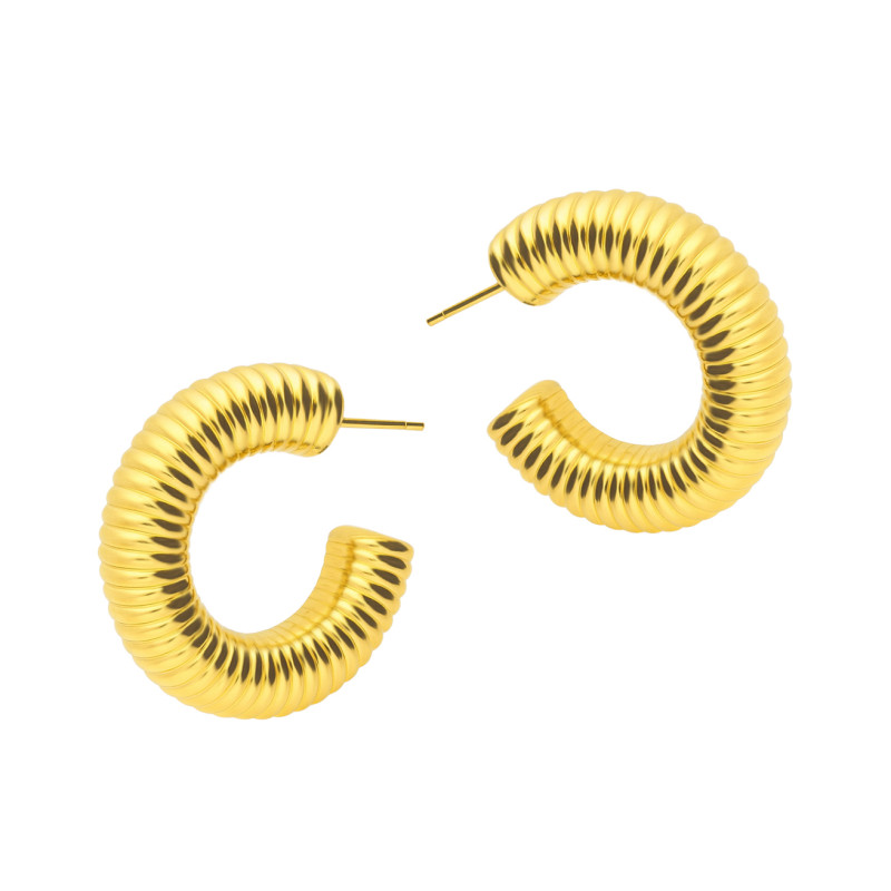 Kolczyki VIRAL pół kółka sprężyna dmuchana