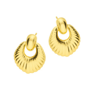 Kolczyki VIRAL dmuchana kropla tłoczona z poprzeczką