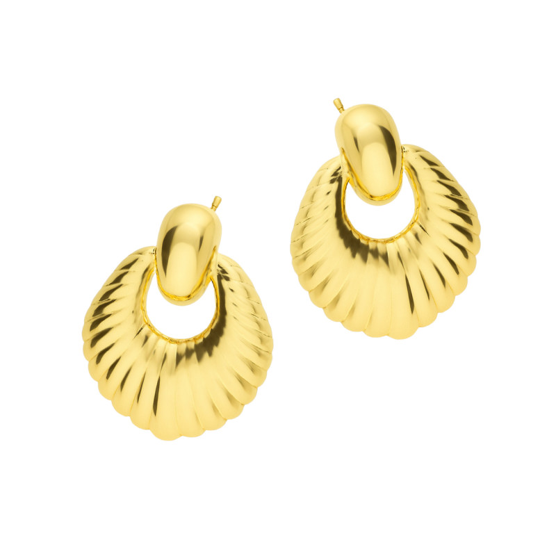 Kolczyki VIRAL dmuchana kropla tłoczona z poprzeczką