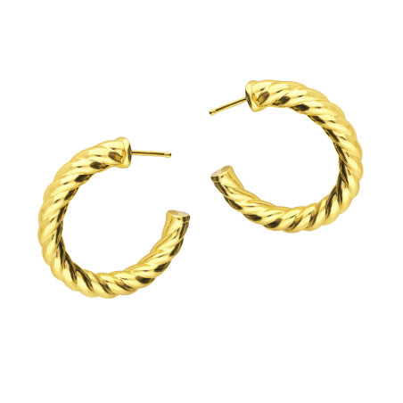 Kolczyki VIRAL kółka otwarte dmuchane skręcane