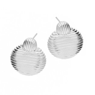 Kolczyki VIRAL koło dmuchane żłobione pasy