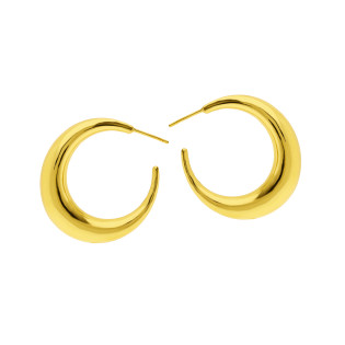 Kolczyki VIRAL pół kółka dmuchane zapinane na sztyft