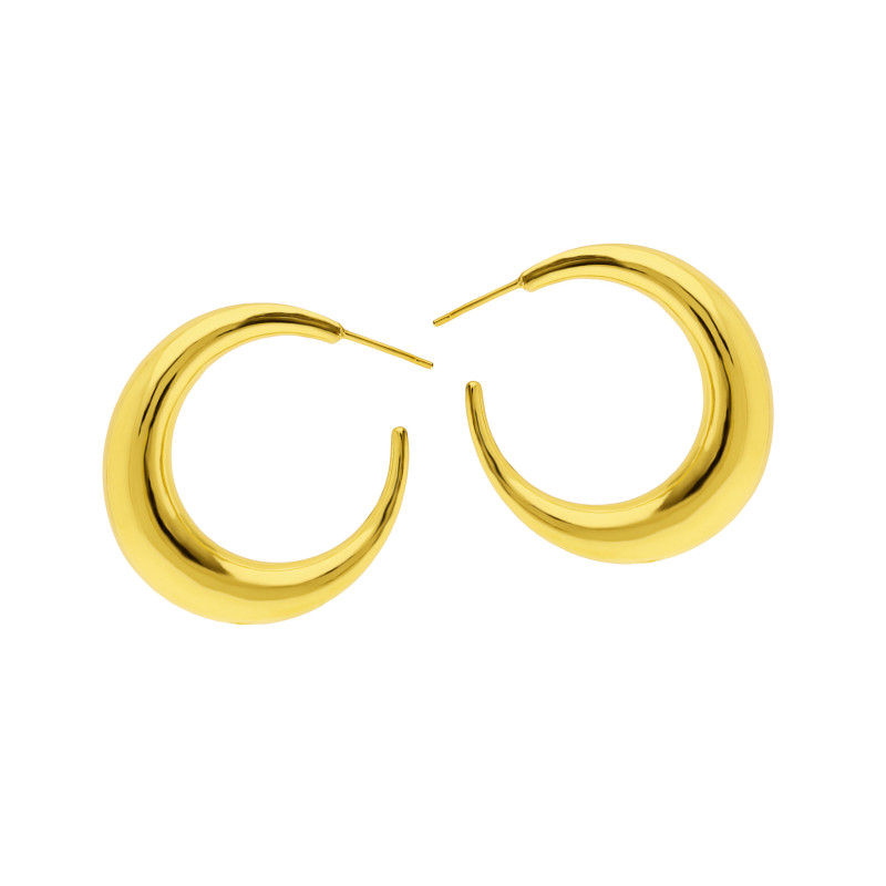 Kolczyki VIRAL pół kółka dmuchane zapinane na sztyft