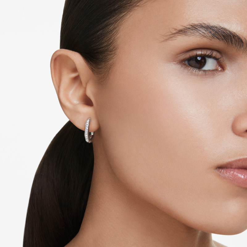 Kolczyki kreole Swarovski Dextera ze stali