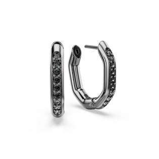 Kolczyki kreole Swarovski Dextera ze stali