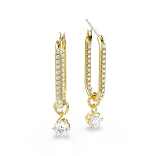 Długie kolczyki Swarovski Constella ze stali w kolorze złotym