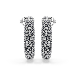 Kolczyki stalowe kreole Swarovski Sublima