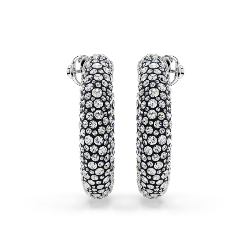 Kolczyki stalowe kreole Swarovski Sublima