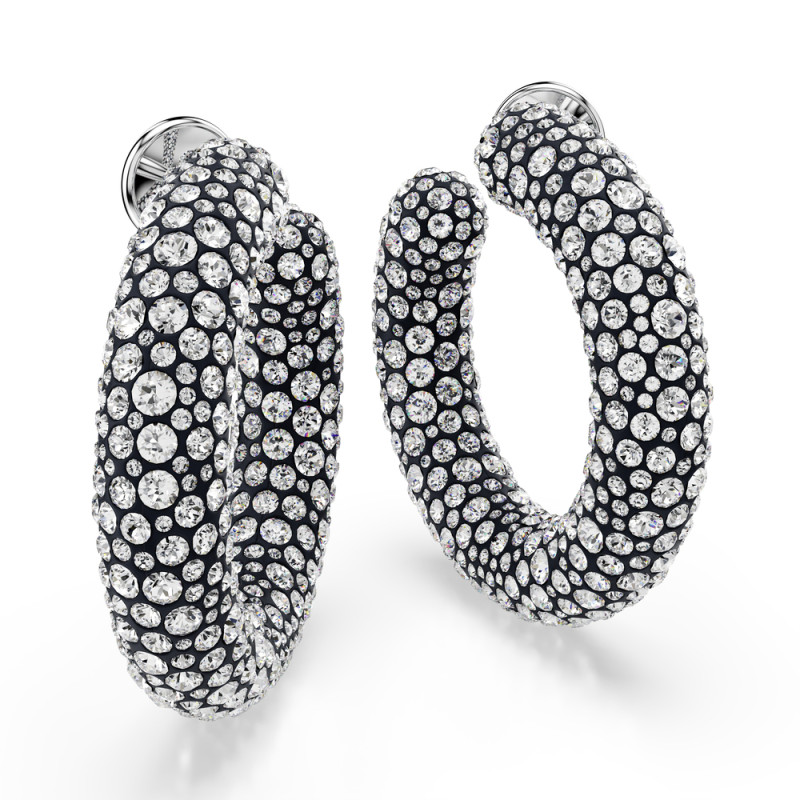 Kolczyki stalowe kreole Swarovski Sublima