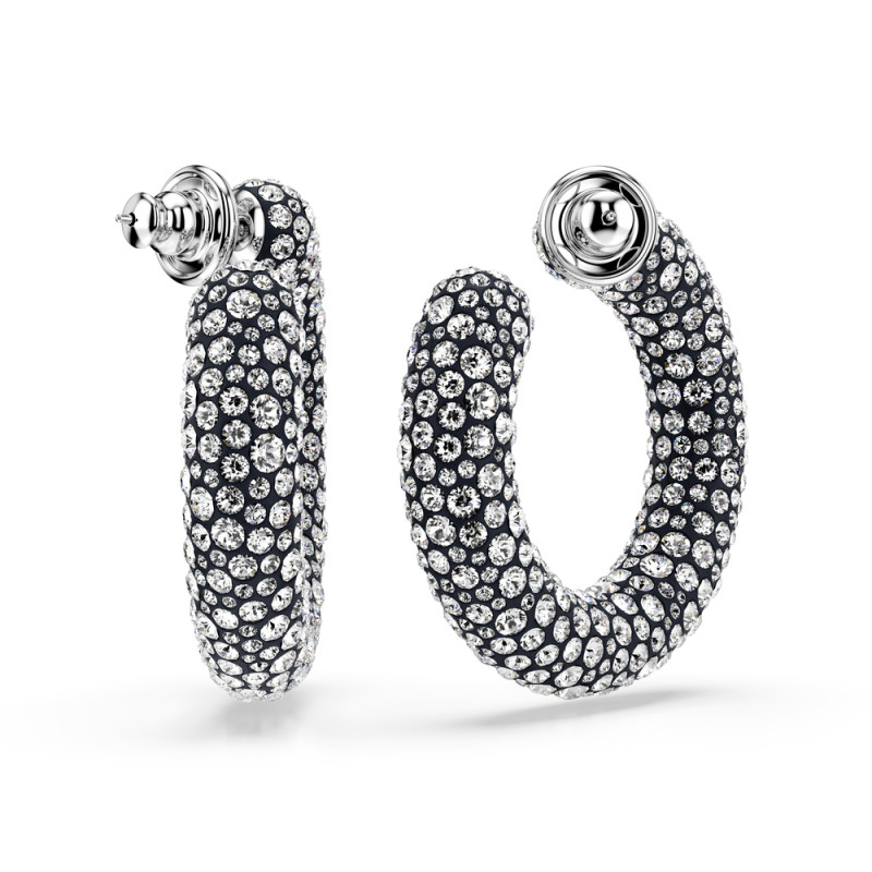 Kolczyki stalowe kreole Swarovski Sublima