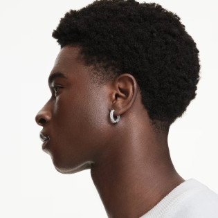 Kolczyki stalowe kreole Swarovski Matrix