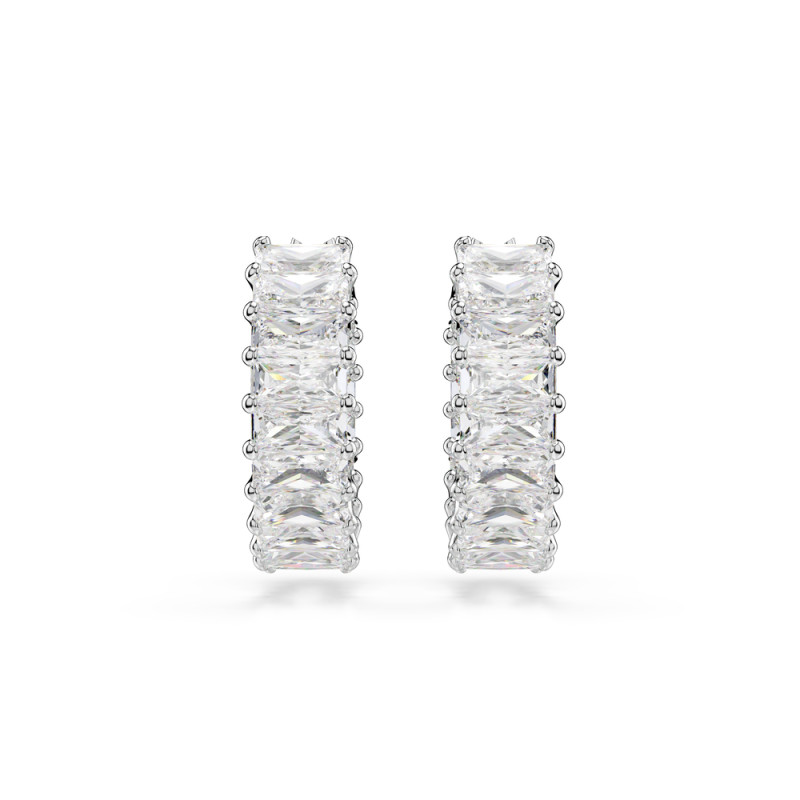 Kolczyki stalowe kreole Swarovski Matrix