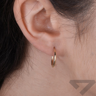 Kolczyki koła szarniry 15mm ze złota 585