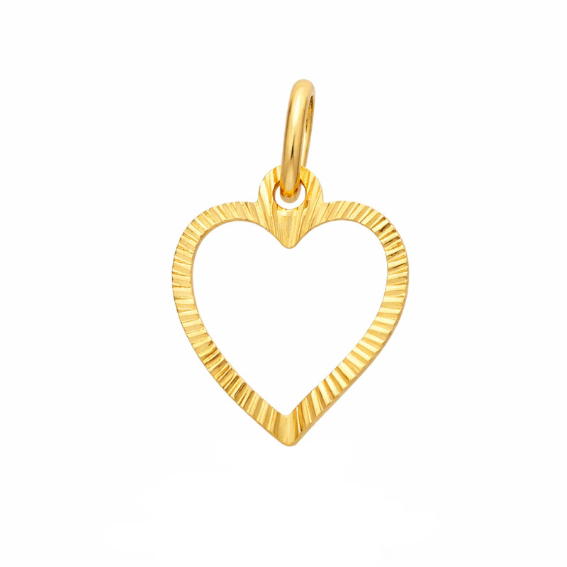 Serduszko ramka z diamentowane na otoczce złoto 585