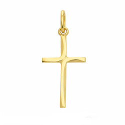 Krzyżyk ze złota 585 gładki proste ramiona