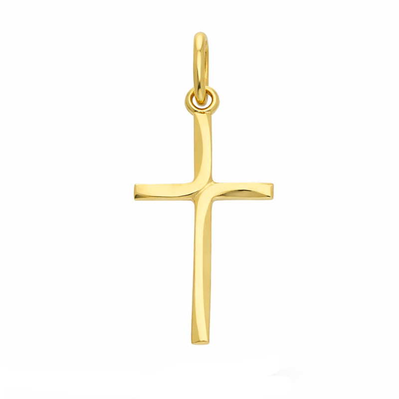 Krzyżyk ze złota 585 gładki proste ramiona