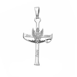 Srebrny Krzyżyk Patriotyczny z Orłem "Boże, zbaw Polskę" - JubilerSezam.pl