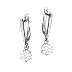 Srebrny Komplet Kolczyki i Zawieszka z Cyrkonią - JubilerSezam.pl