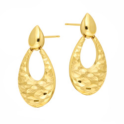 Komplet biżuterii ze złota satynowanego próby 585