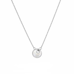 Srebrny Naszyjnik Koło Masa Perłowa - JubilerSezam.pl