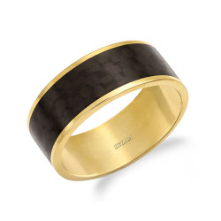 Obrączka złota próby 333 z karbonem GC14-10-M