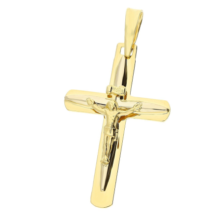 Krzyżyk wizerunek Pana Jezusa, złoto 585