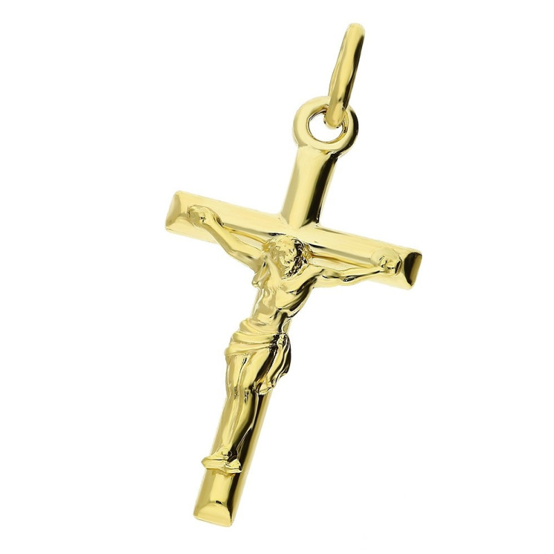 Krzyżyk z wizerunkiem Jezusa, złoto 585