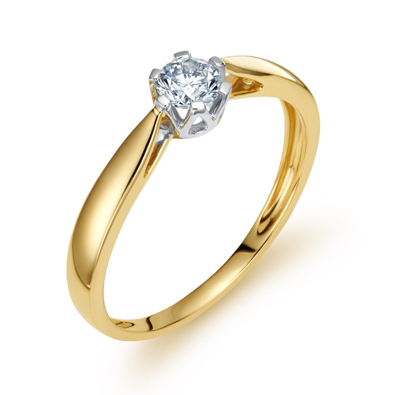 Pierścionek z diamentem Royal, 0,30 ct złoto 585