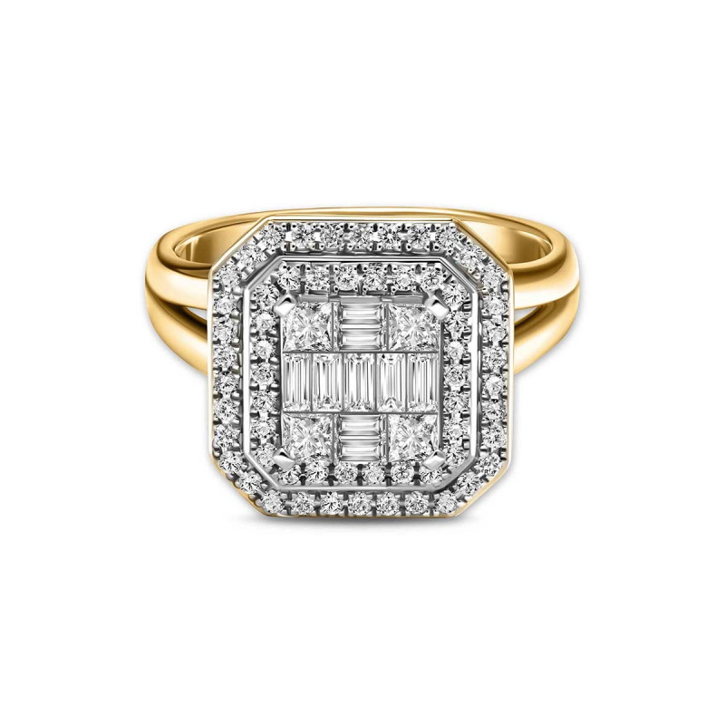 Pierścionek kolekcja Wiktorii a diamentami 0,77 ct, złoto 585