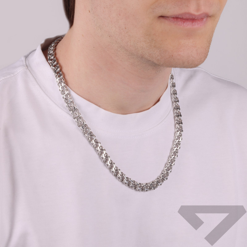 Łańcuszek srebrny splot garibaldi 9,5 mm próba 925