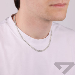 Łańcuszek pancerka zaokrąglona 4 mm, srebro próby 925