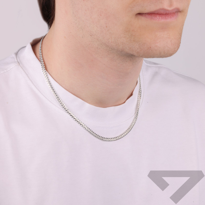 Łańcuszek pancerka zaokrąglona 4 mm, srebro próby 925