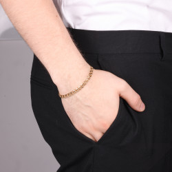 Bransoleta złota 585 splot typu garibaldi z pełnego kruszcu