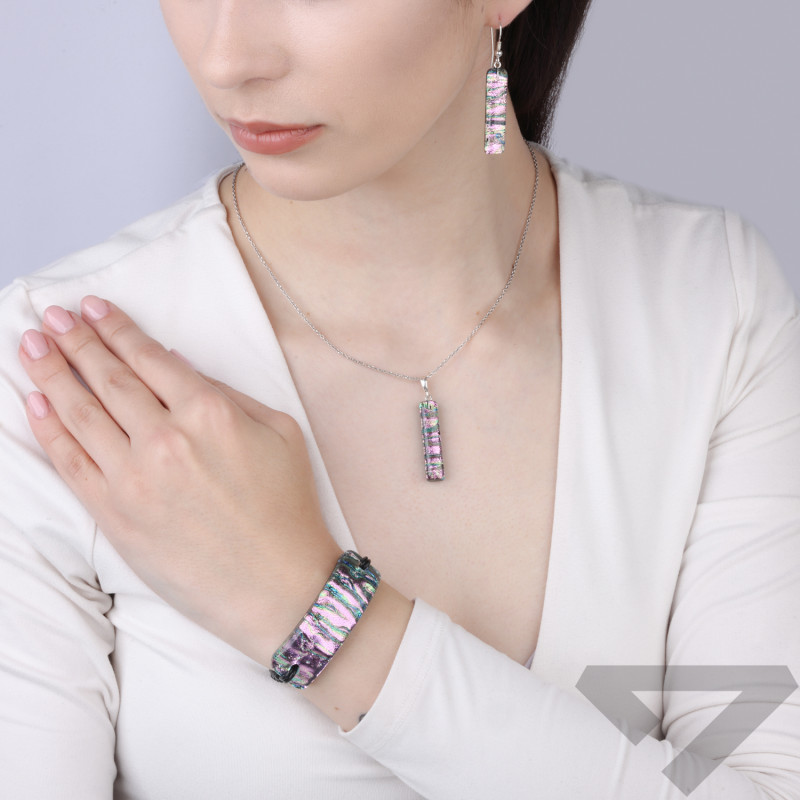 Srebrna Bransoletka Murano Pr. 925 BURANO - JubilerSezam.pl