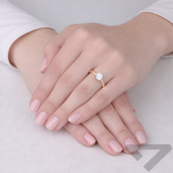 Pierścionek z diamentem laboratoryjnym Royal 0,54 ct, złoto 585