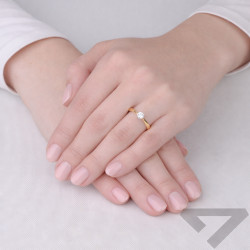 Pierścionek z diamentem laboratoryjnym Royal 0,31 ct, złoto 585