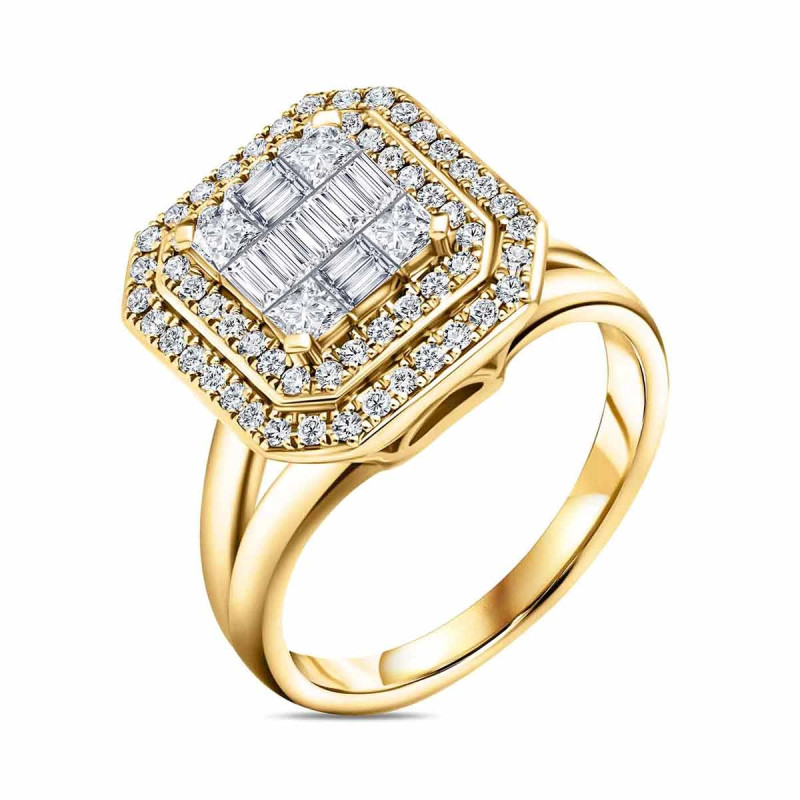 Pierścionek kolekcja Wiktorii z diamentami 0,77 ct, złoto 585
