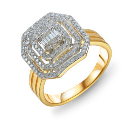 Pierścionek z kolekcji Wiktorii z diamentami 0,54 ct, złoto 585