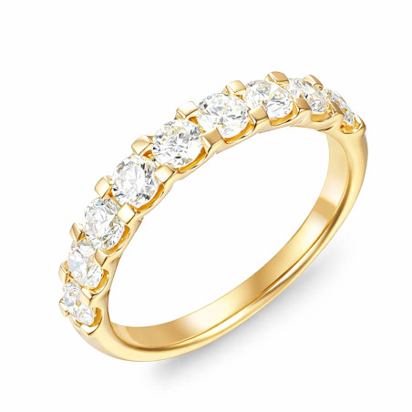 Pierścionek Line z diamentami laboratoryjnymi 0,97 ct, złoto 585