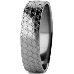Obrączka półokrągła zdobiona 5mm Tantal