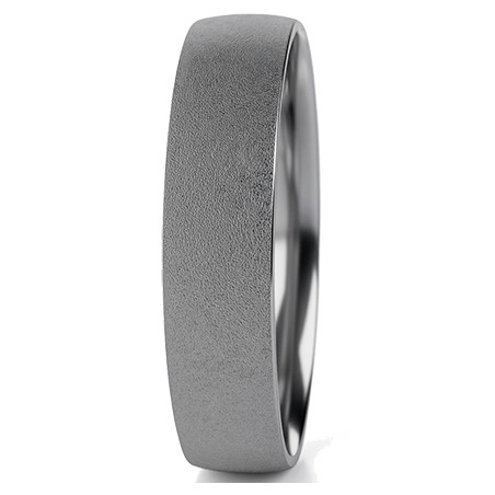 Obrączka półokrągła matowana 6mm Tantal