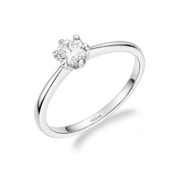 Pierścionek z cyrkonią 5 mm, srebro próby 925
