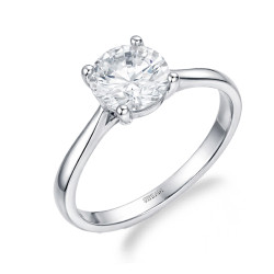 Pierścionek srebrny z cyrkonią 8mm, srebro 925