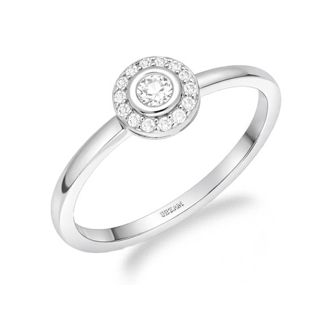 Pierścionek srebrny markiza okrągła, srebro 925