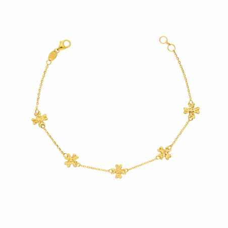 Bransoletka złota z koniczynkami dis próba 585