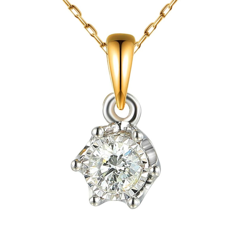 Wisiorek z diamentem Royal 0,19 ct, złoto 585