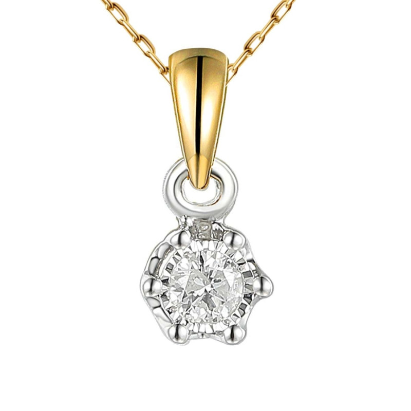 Wisiorek Royal z diamentem 0,08 ct, złoto 585
